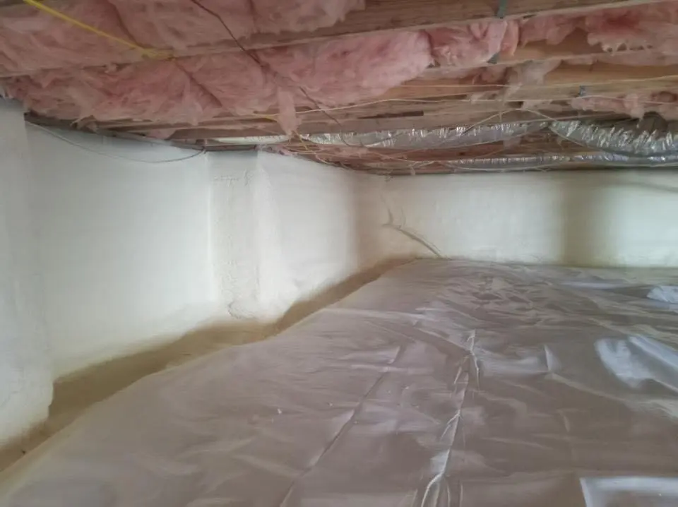 Crawl space encapsulation with closed-cell spray foam for Spray Foam Roofing in Orono